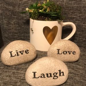 LIVE LAUGH LOVE Sentiment Stones